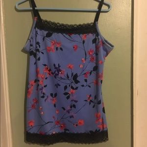 Floral/Lace and Bluegreen/Lace Tank Tops